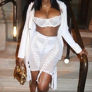 Three piece all-white set